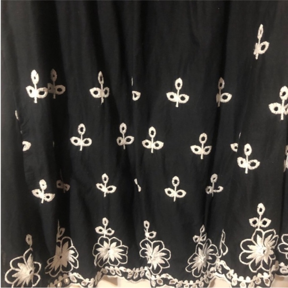 KAREN KANE Black And White FEMININE Sleeveless EYELET Dress Size Large - Picture 6 of 11
